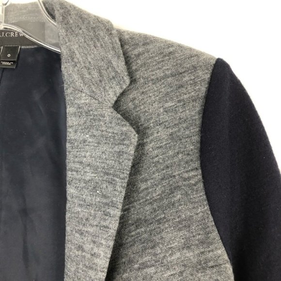 J. Crew Cotton Wool Grey Blue Blazer Jacket - Picture 4 of 11